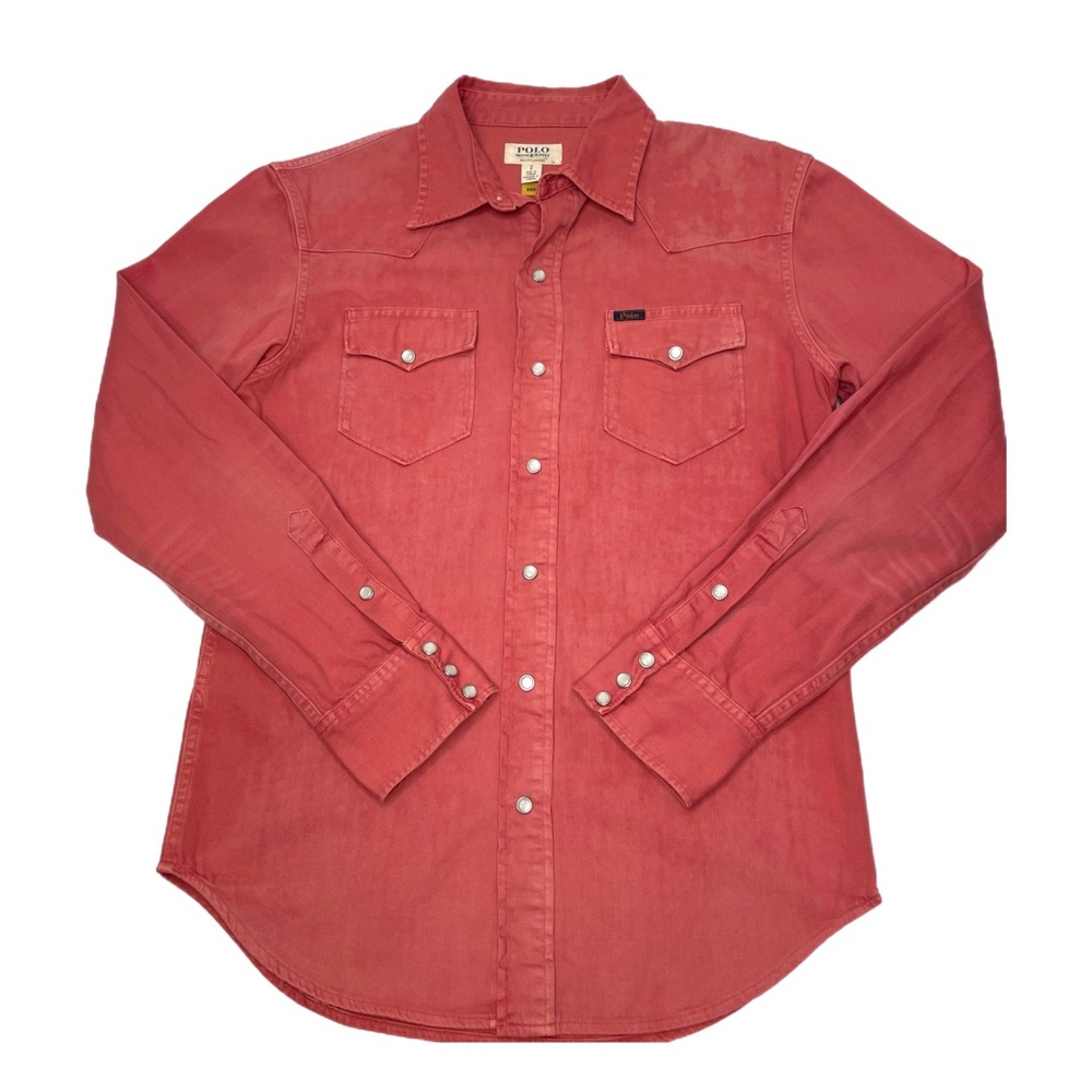 Polo Ralph Lauren Western Pink Pearl Snap Shirt Size S